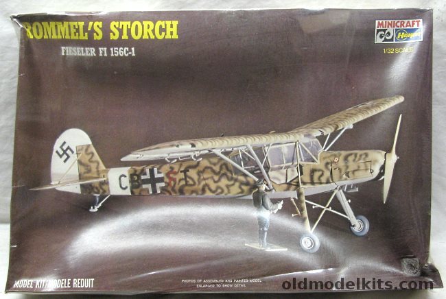 Hasegawa 1/32 Fieseler FI 156C-1 Storch - Rommel or Mussolini Rescue Plane, 1141 plastic model kit